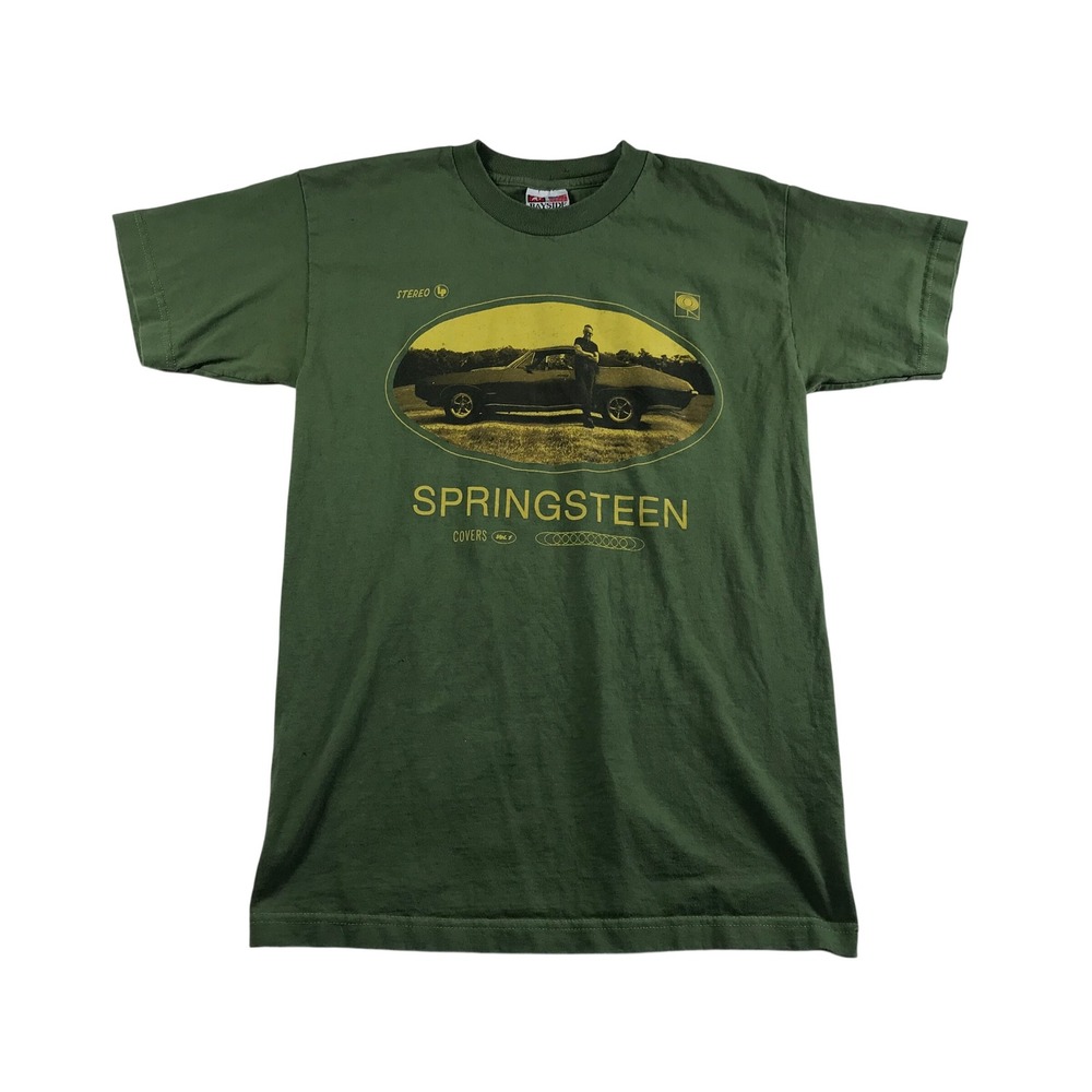 Bayside Springsteen Covers Vol 1 Graphic T-Shirt Men Medium Olive Green USA Made